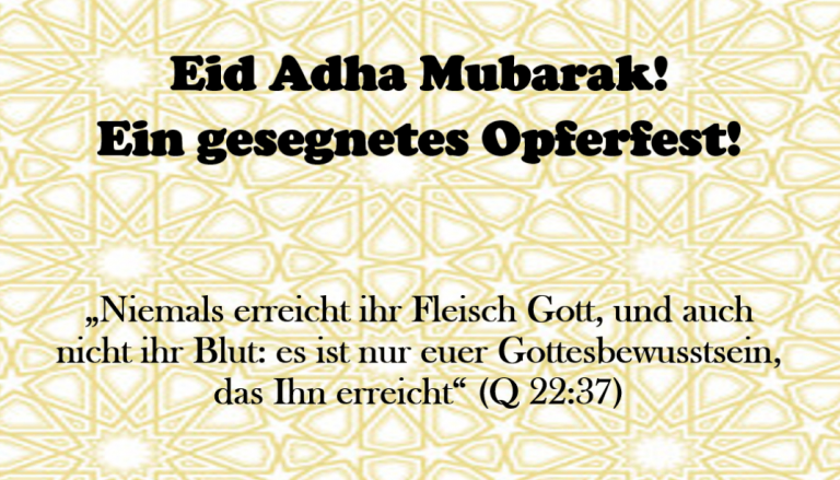 Gedanken zum Opferfest – <p> Eid Mubarak! </p>